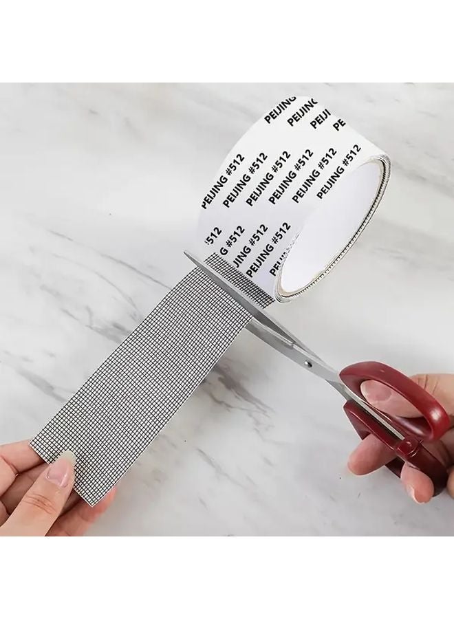 Black Self Adhesive Fiberglass Screen Repair Tape Waterproof Strong Mesh Patch For Windows Doors - Image 3